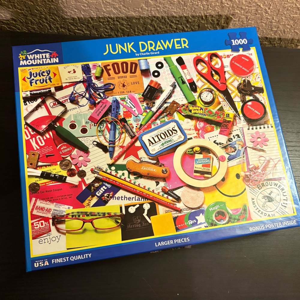 White Mountain 1,000 Piece Puzzle - Junk Drawer